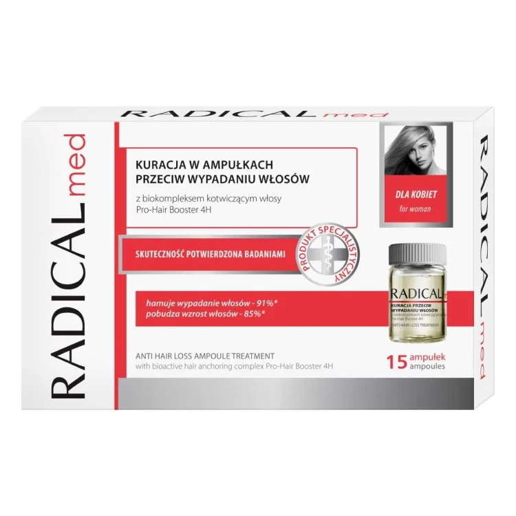 FARMONA RADICALmed KURACJA W AMPUŁKACH PRZECIW WYPADANIU WŁOSÓW DLA KOBIET, 15 AMPUŁEK x 5ml FARMONA RADICALmed KURACJA W AMPUŁKACH PRZECIW WYPADANIU WŁOSÓW DLA KOBIET, 15 AMPUŁEK x 5ml
