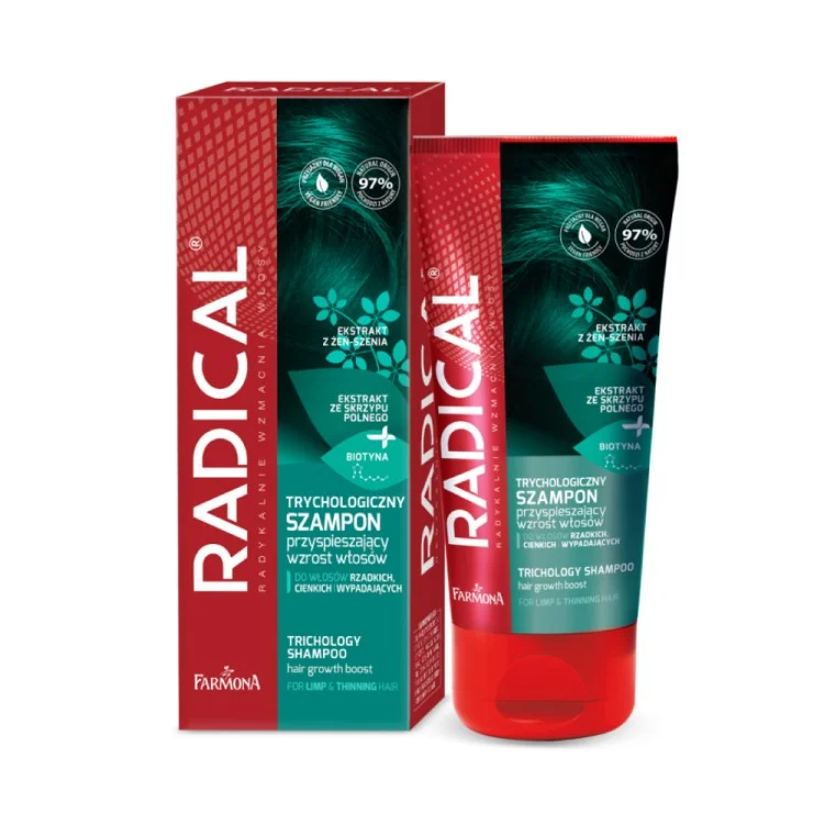 FARMONA RADICAL Szampon trychologiczny przyspieszający wzrost włosów 200ml FARMONA RADICAL Szampon trychologiczny przyspieszający wzrost włosów 200ml