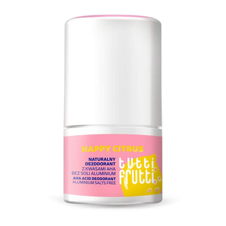 Farmona Tutti Frutti HAPPY CITRUS Naturalny Dezodorant z Kwasami AHA - Bez Soli Aluminium 50ml Farmona Tutti Frutti HAPPY CITRUS Naturalny Dezodorant z Kwasami AHA - Bez Soli Aluminium 50ml
