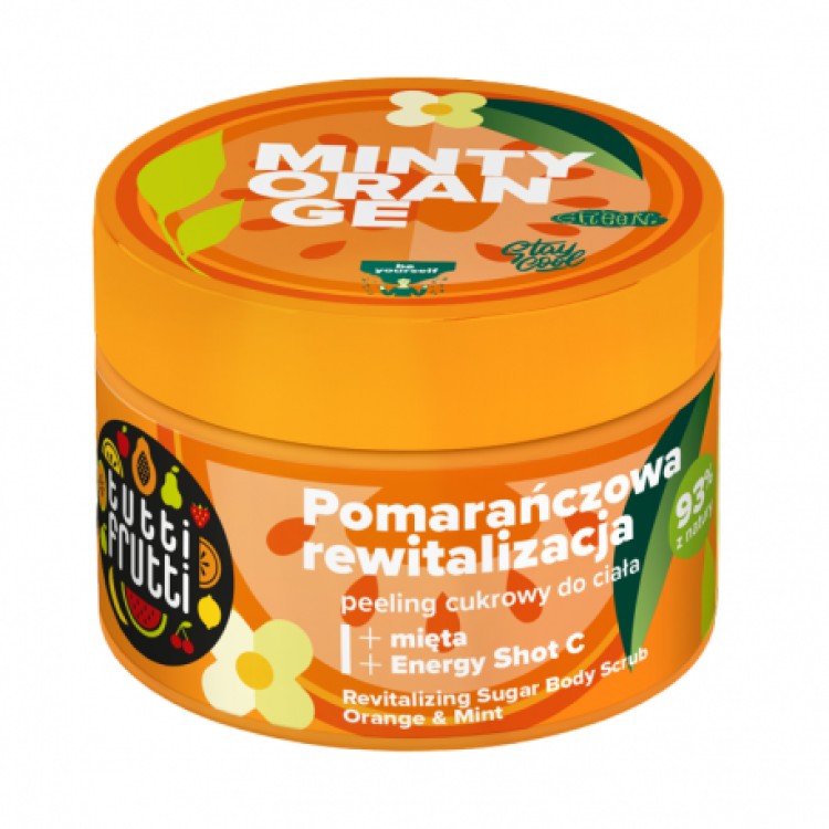 Farmona TUTTI FRUTTI Rewitalizujący cukrowy peeling do ciała Pomarańcza i Mięta 300g