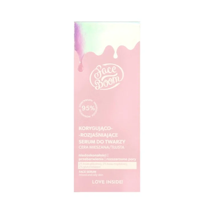 BODY BOOM FaceBoom KORYGUJĄCO - ROZJAŚNIAJĄCE SERUM DO TWARZY 30ml EXP: 03.2025 BODY BOOM FaceBoom KORYGUJĄCO - ROZJAŚNIAJĄCE SERUM DO TWARZY 30ml EXP: 03.2025