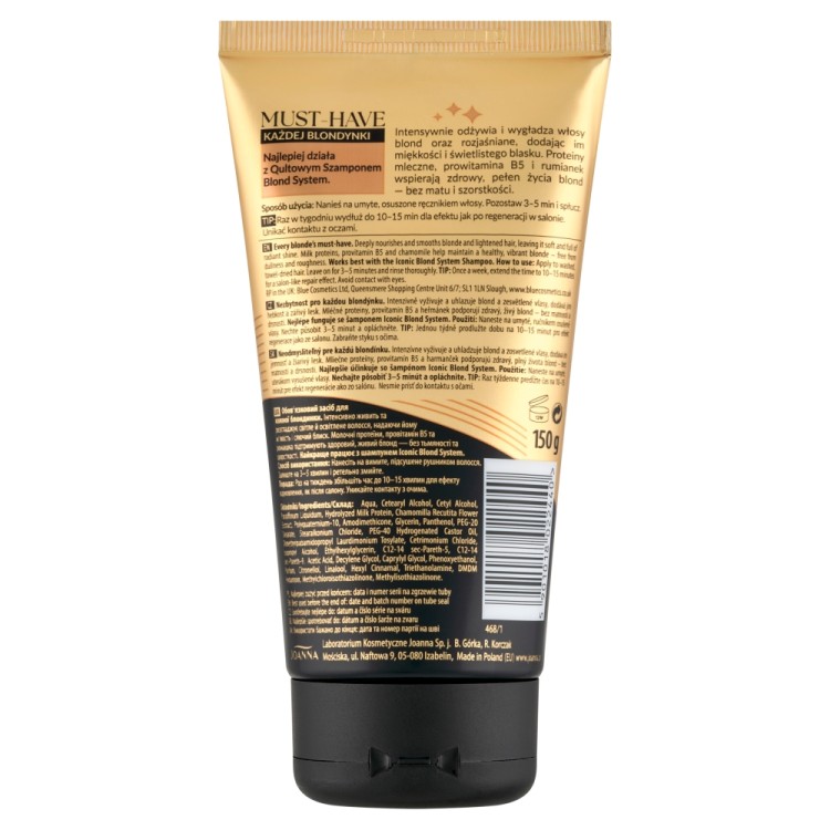 JOANNA BLOND SYSTEM Qultowa maska do włosów blond i rozjaśnianych 150g