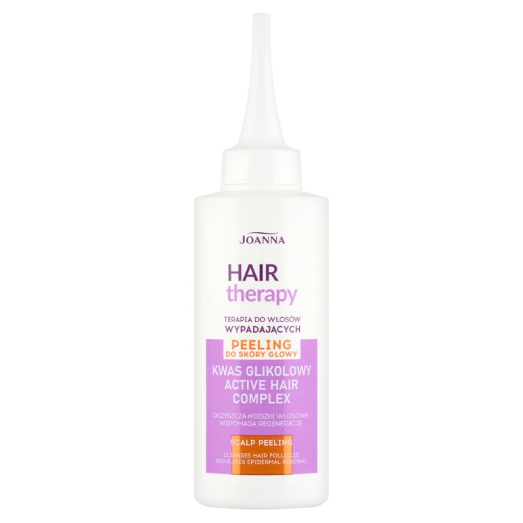 JOANNA HAIR THERAPY Peeling do skóry głowy z kwasem glikolowym AHA – dogłębne oczyszczenie i odświeżenie 100 ml JOANNA HAIR THERAPY Peeling do skóry głowy z kwasem glikolowym AHA – dogłębne oczyszczenie i odświeżenie 100 ml