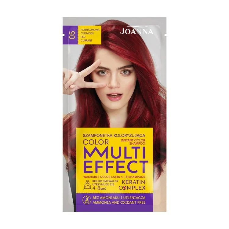 Joanna MULTI EFFECT Szamponetka koloryzujaca 05 PORZECZKOWA CZERWIEŃ 35 g Joanna MULTI EFFECT Szamponetka koloryzujaca 05 PORZECZKOWA CZERWIEŃ 35 g