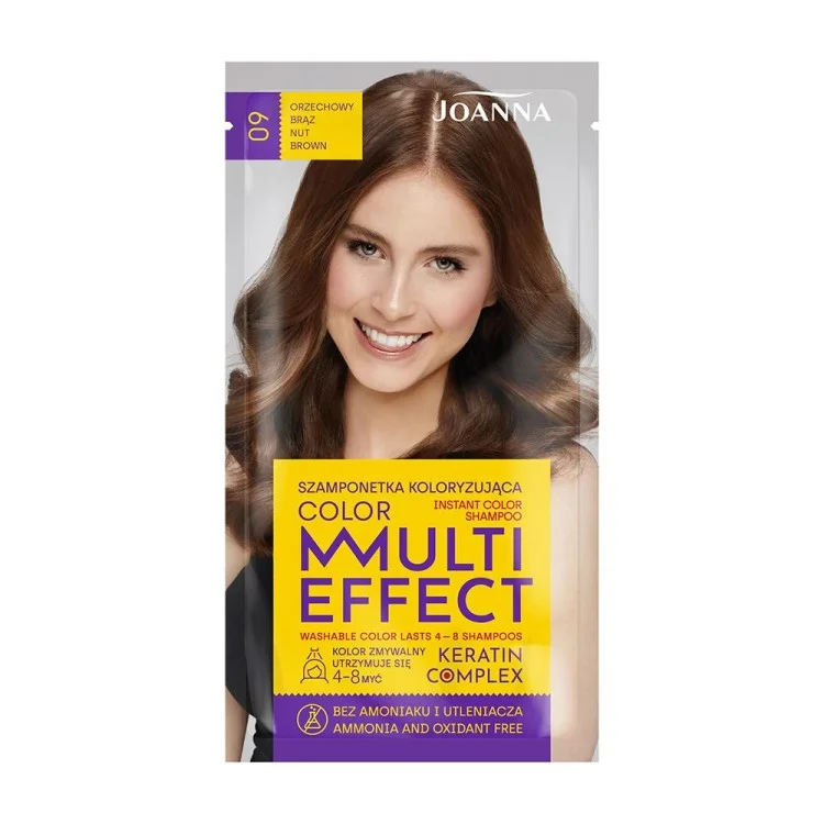 Joanna MULTI EFFECT Szamponetka koloryzujaca 09 ORZECHOWY BRĄZ 35 g Joanna MULTI EFFECT Szamponetka koloryzujaca 09 ORZECHOWY BRĄZ 35 g