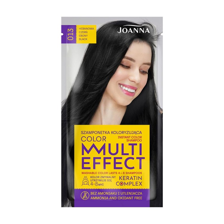 Joanna MULTI EFFECT Szamponetka koloryzujaca 013 HEBANOWA CZERŃ 35 g