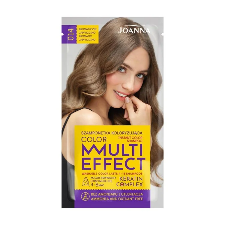 Joanna MULTI EFFECT Szamponetka koloryzujaca 014 AROMATYCZNE CAPPUCCINO 35 g Joanna MULTI EFFECT Szamponetka koloryzujaca 014 AROMATYCZNE CAPPUCCINO 35 g