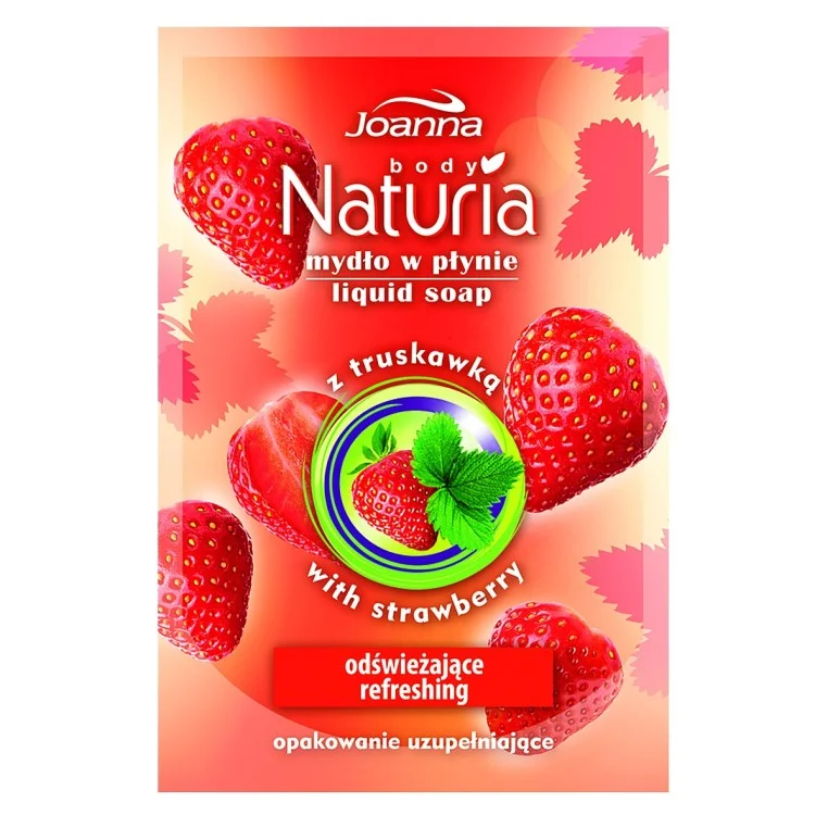 Joanna NATURIA Mydlo w plynie Truskawka ZAPAS 300ml Joanna NATURIA Mydlo w plynie Truskawka ZAPAS 300ml