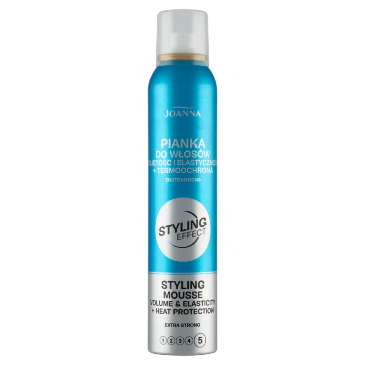 JOANNA STYLING EFFECT PIANKA DO WŁOSÓW - OBJĘTOŚĆ I ELASTYCZNOŚĆ EXTRA MOCNA 150 ML JOANNA STYLING EFFECT PIANKA DO WŁOSÓW - OBJĘTOŚĆ I ELASTYCZNOŚĆ EXTRA MOCNA 150 ML