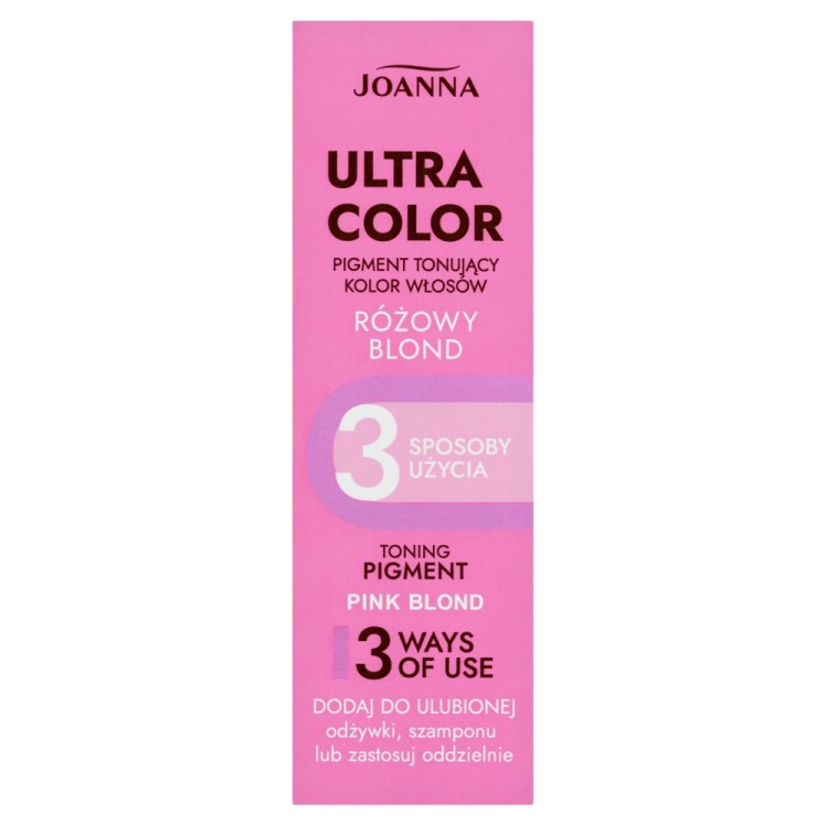 JOANNA ULTRA COLOR PIGMENT TONUJĄCY RÓŻOWY BLOND 100 ML JOANNA ULTRA COLOR PIGMENT TONUJĄCY RÓŻOWY BLOND 100 ML