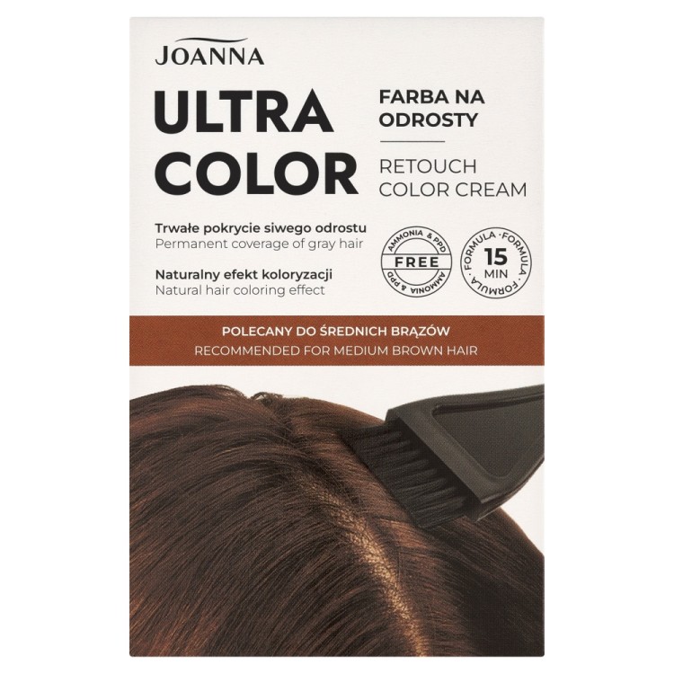JOANNA ULTRA COLOR RETOUCH Farba na odrosty ŚREDNI BRĄZ 15g