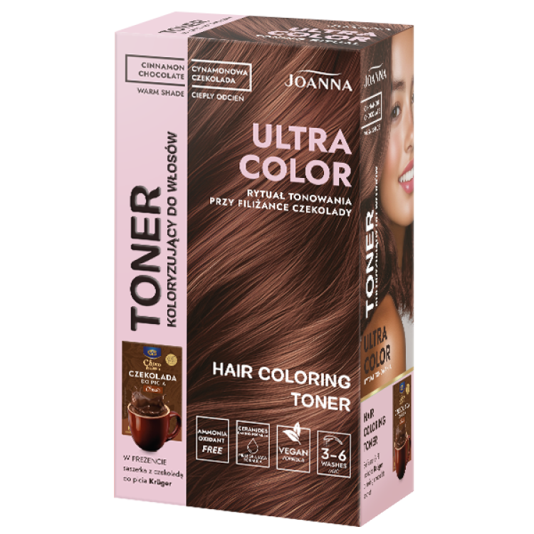 JOANNA ULTRA COLOR TONER DO WŁOSÓW Cynamonowa czekolada 100 g JOANNA ULTRA COLOR TONER DO WŁOSÓW Cynamonowa czekolada 100 g