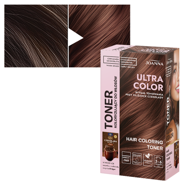 JOANNA ULTRA COLOR TONER DO WŁOSÓW Cynamonowa czekolada 100 g JOANNA ULTRA COLOR TONER DO WŁOSÓW Cynamonowa czekolada 100 g