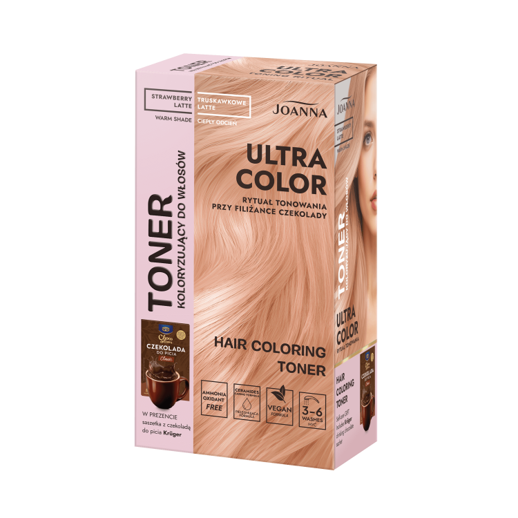 JOANNA ULTRA COLOR TONER DO WŁOSÓW Strawberry latte 100 g