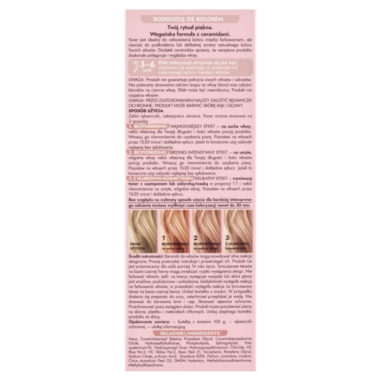 JOANNA ULTRA COLOR TONER DO WŁOSÓW Strawberry latte 100 g JOANNA ULTRA COLOR TONER DO WŁOSÓW Strawberry latte 100 g