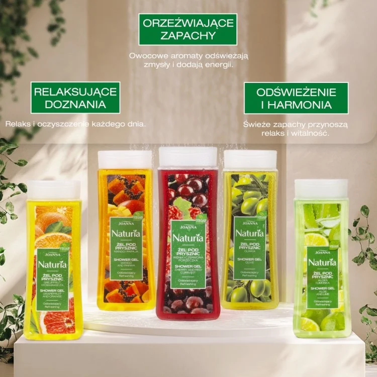 JOANNA NATURIA ŻEL POD PRYSZNIC WIŚNIA I CZERWONA PORZECZKA 300ml JOANNA NATURIA ŻEL POD PRYSZNIC WIŚNIA I CZERWONA PORZECZKA 300ml
