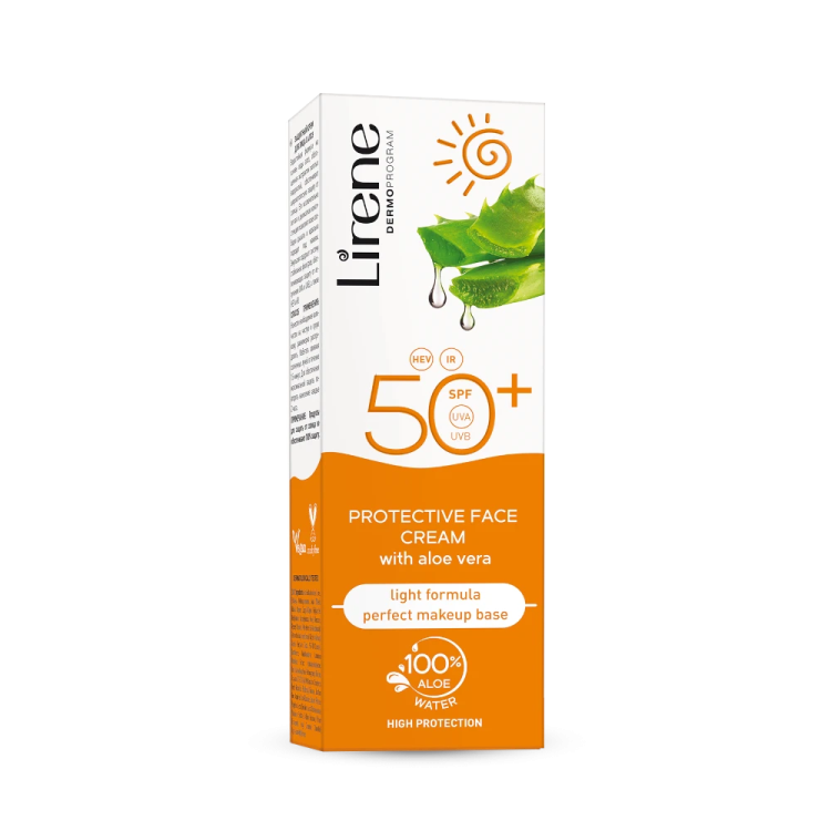 LIRENE SUN Ochronny krem do twarzy z aloesem SPF 50 50ml