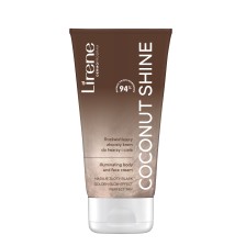 Lirene PERFECT TAN Rozświetlający złocisty krem do twarzy i ciała COCONUT SHINE 150ml Lirene PERFECT TAN Rozświetlający złocisty krem do twarzy i ciała COCONUT SHINE 150ml