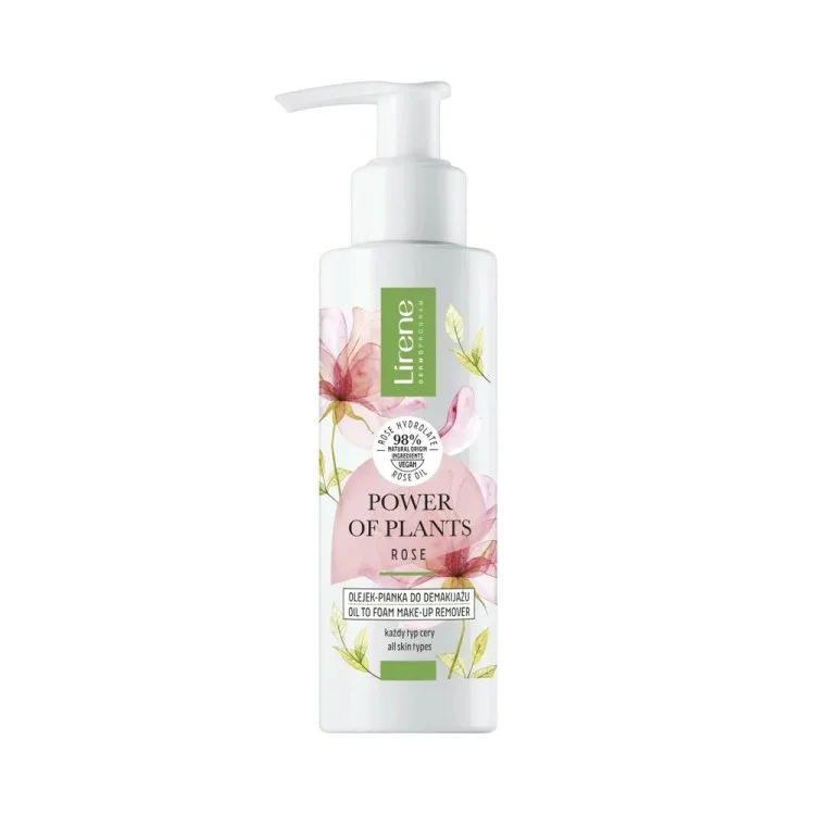 LIRENE POWER OF PLANTS OLEJEK-PIANKA DO DEMAKIJAŻU RÓŻA 145ml LIRENE POWER OF PLANTS OLEJEK-PIANKA DO DEMAKIJAŻU RÓŻA 145ml