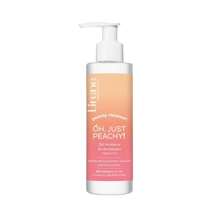 Lirene OH, JUST PEACHY żel micelarny do mycia twarzy 150ml Lirene OH, JUST PEACHY żel micelarny do mycia twarzy 150ml
