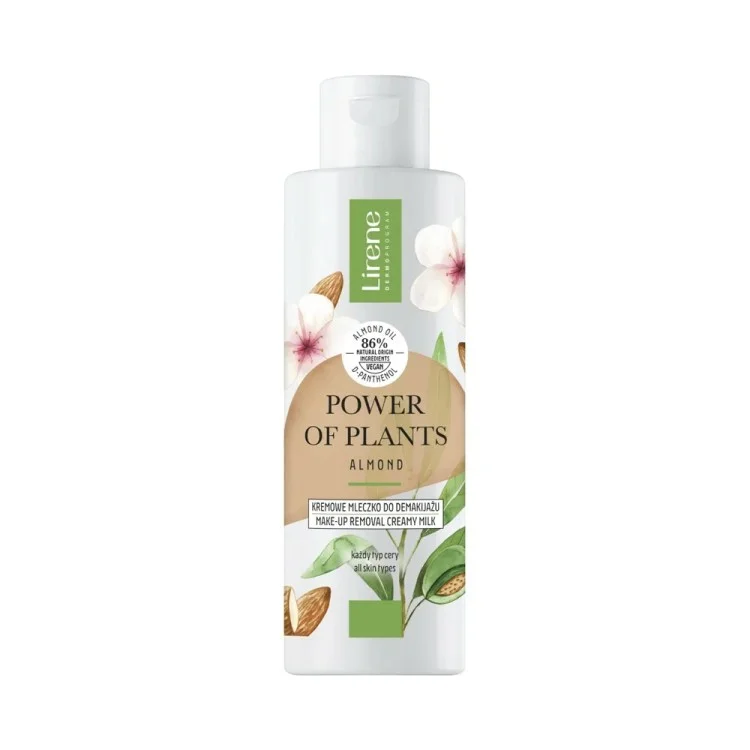 Lirene POWER OF PLANTS Kremowe mleczko do demakijażu MIGDAŁ 200 ml Lirene POWER OF PLANTS Kremowe mleczko do demakijażu MIGDAŁ 200 ml