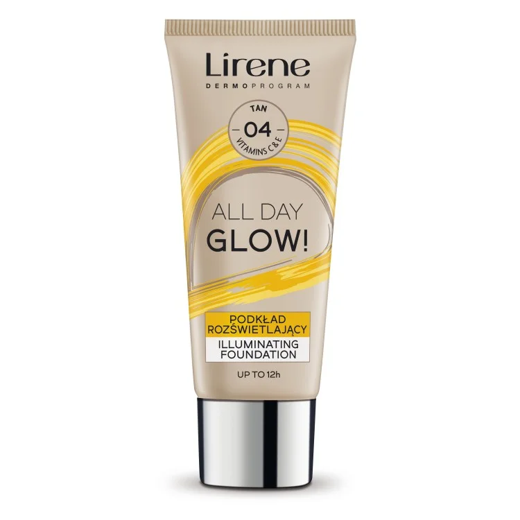 Lirene ALL DAY GLOW! Podkład rozświetlający 04 OPALONY 30 ml Lirene ALL DAY GLOW! Podkład rozświetlający 04 OPALONY 30 ml