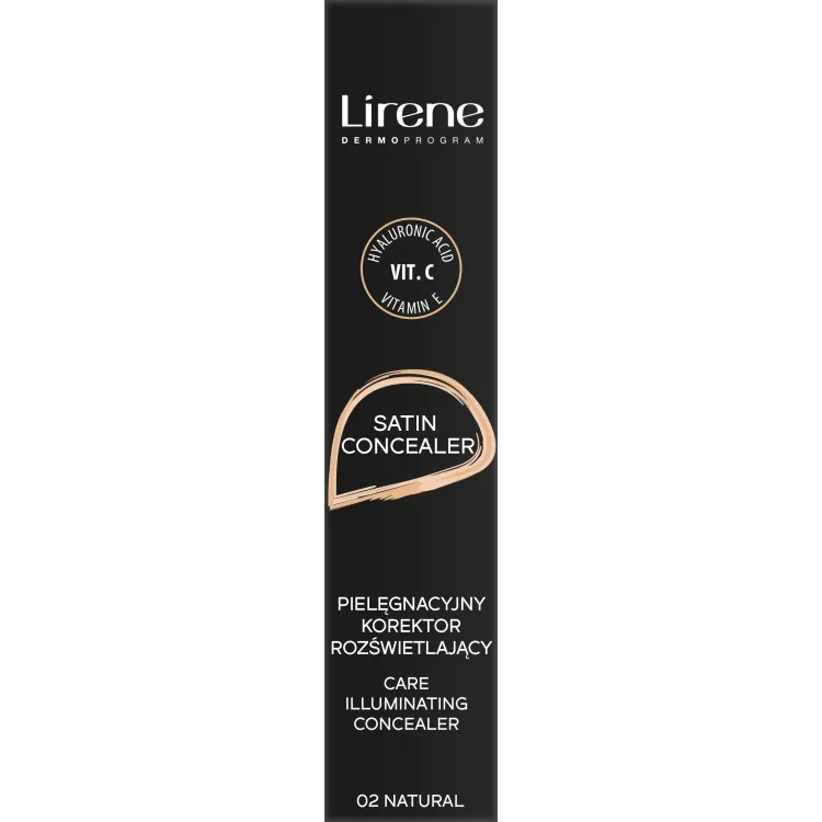 Lirene MAKE UP SATIN CONCEALER Pielęgnacyjny korektor rozjaśniający 02 NATURAL 10ml Lirene MAKE UP SATIN CONCEALER Pielęgnacyjny korektor rozjaśniający 02 NATURAL 10ml