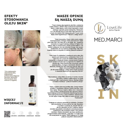 LoveLife SKIN olej med. Marci 250ml 
