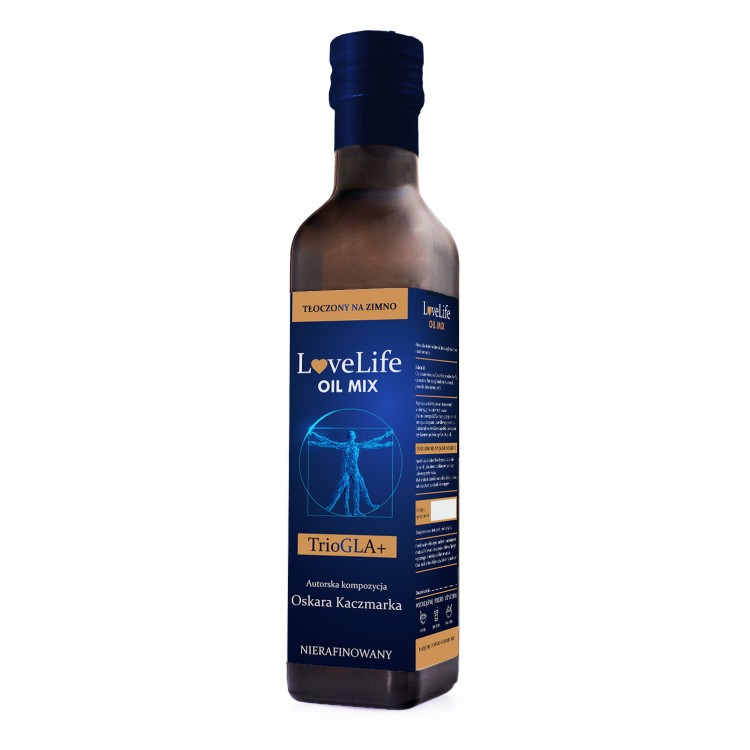 LOVELIFE bundle Trio GLA+ oil mix autorska kompozycja Oskara Kaczmarka 2x  250ml  EXP:10.08.2024