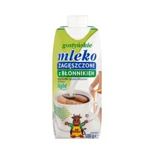 Gostyńskie mleko zagęszczone niesłodzone light z błonnikiem 4% tłuszczu 500g