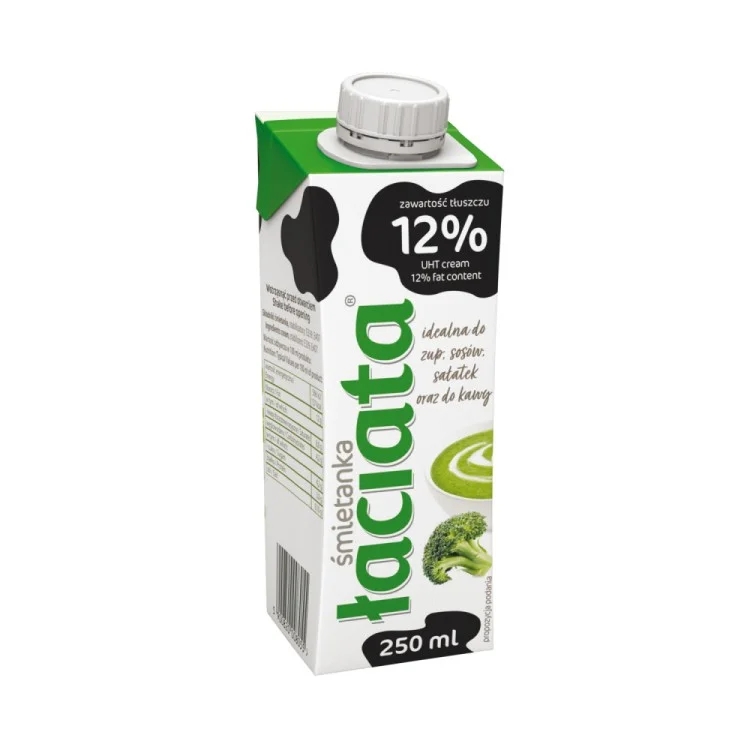 MLEKPOL ŁACIATA ŚMIETANKA UHT 12% 250ML MLEKPOL ŁACIATA ŚMIETANKA UHT 12% 250ML