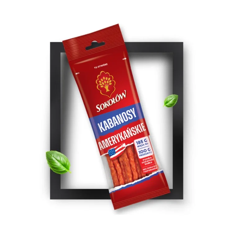 Sokołów Kabanosy Amerykańskie 100g Sokołów Kabanosy Amerykańskie 100g