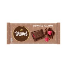 WAWEL czekolada nadziewana o smaku brownie z malinami 100g WAWEL czekolada nadziewana o smaku brownie z malinami 100g