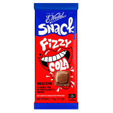 WEDEL SNACK Fizzy Cola czekolada mleczna ze strzelającym cukrem 100g WEDEL SNACK Fizzy Cola czekolada mleczna ze strzelającym cukrem 100g