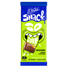 WEDEL SNACK So Sour czekolada mleczna z kwaśnym nadzieniem cytrynowym 100g WEDEL SNACK So Sour czekolada mleczna z kwaśnym nadzieniem cytrynowym 100g