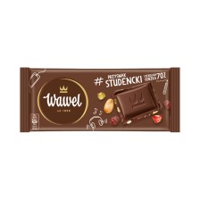 WAWEL PRZYSMAK STUDENCKI czekolada gorzka 70% z galaretką, orzeszkami archaidowymi i rodzynkami 90g WAWEL PRZYSMAK STUDENCKI czekolada gorzka 70% z galaretką, orzeszkami archaidowymi i rodzynkami 90g