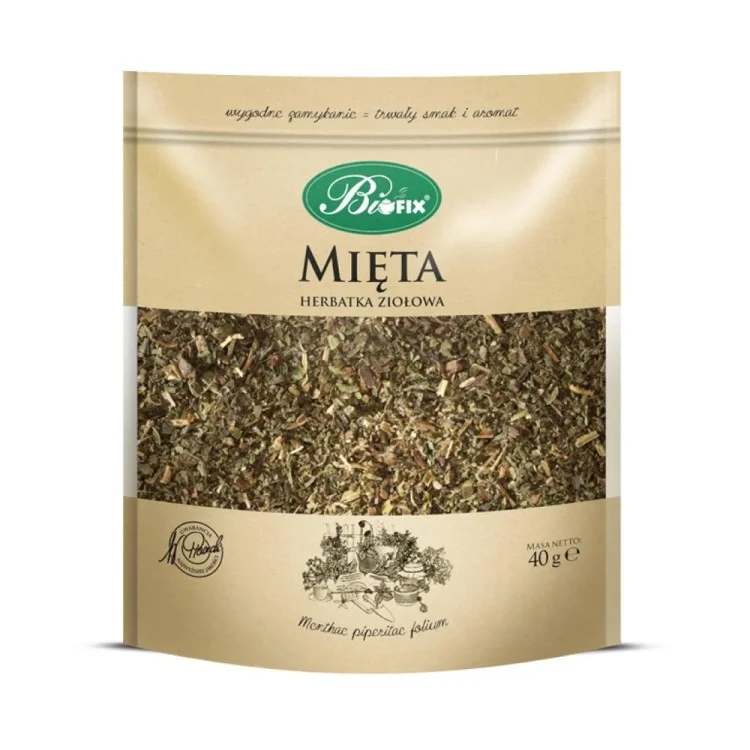 BIOFIX Mięta - Monozioła herbata liściasta 40g BIOFIX Mięta - Monozioła herbata liściasta 40g