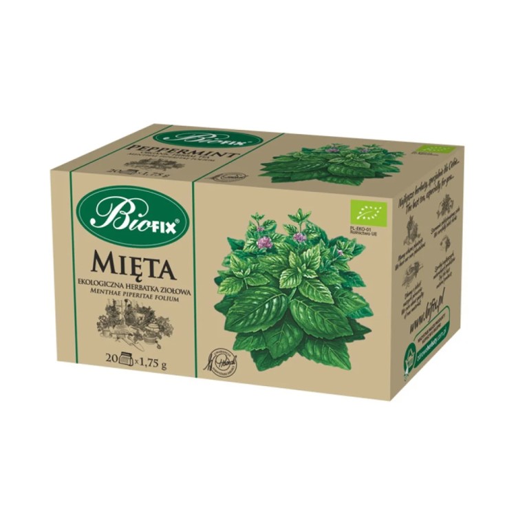 BIOFIX Ekologiczna herbata miętowa w torebkach 20 x 1.75g
