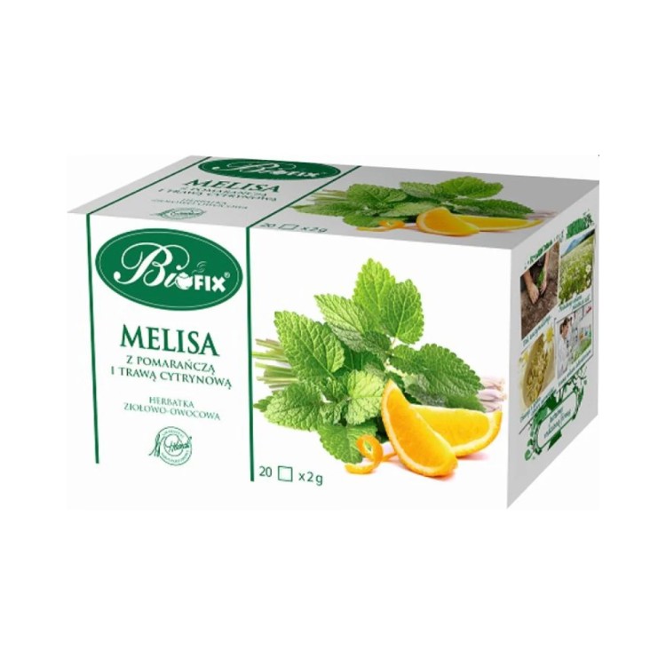 BIOFIX Melisa z trawą cytrynową i pomarańczą - herbata ekspresowa 20 x 2g