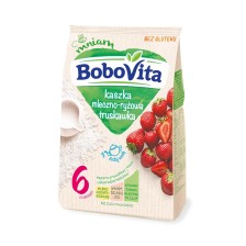 BoboVita kaszka mleczno-ryżowa truskawka, po 6. miesiącu 230g BoboVita kaszka mleczno-ryżowa truskawka, po 6. miesiącu 230g