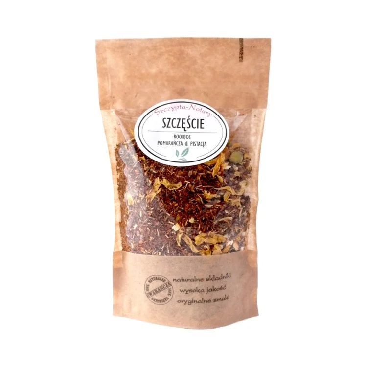 SZCZYPTA NATURY SZCZĘŚCIE HERBATA ROOIBOS POMARAŃCZA & PISTACJA 70g SZCZYPTA NATURY SZCZĘŚCIE HERBATA ROOIBOS POMARAŃCZA & PISTACJA 70g