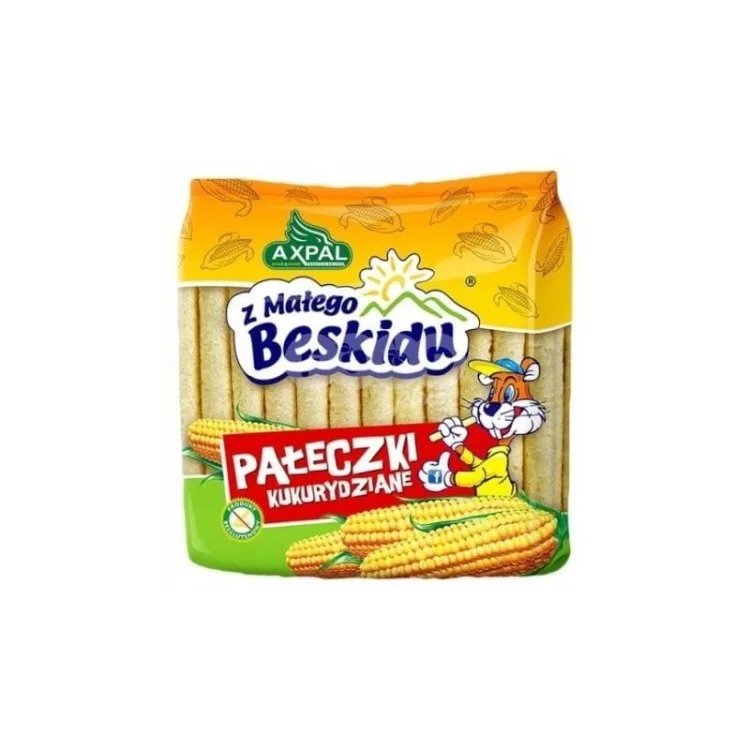 Axpal - Chrupki pałeczki kukurydziane z Małego Beskidu 50g Axpal - Chrupki pałeczki kukurydziane z Małego Beskidu 50g