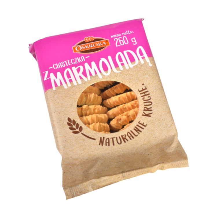 OSKROBA CIASTECZKA KRUCHE Z MARMOLADĄ 260G OSKROBA CIASTECZKA KRUCHE Z MARMOLADĄ 260G