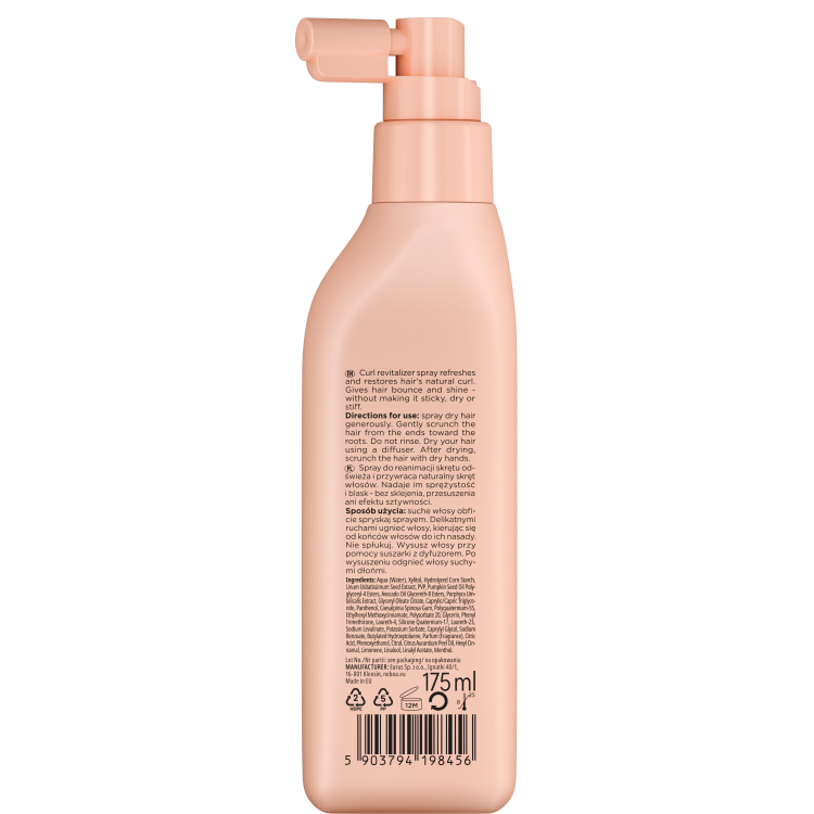 NEBOA JUST CURLY Naturalny spray do reanimacji skrętu 175ml