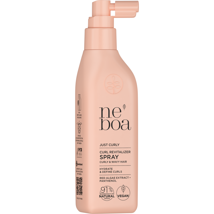 NEBOA JUST CURLY Naturalny spray do reanimacji skrętu 175ml