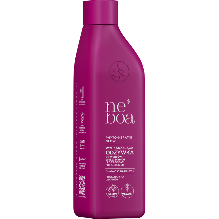 NEBOA PHYTO-KERATIN GLOW Odżywka do włosów zniszczonych i po zabiegach fryzjerskich, wygładzająca 300 ml NEBOA PHYTO-KERATIN GLOW Odżywka do włosów zniszczonych i po zabiegach fryzjerskich, wygładzająca 300 ml