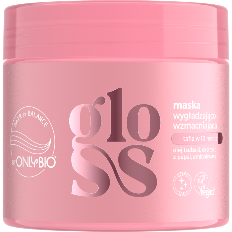 ONLYBIO HAIR IN BALANCE GLOSS Maska wygładzająco-wzmacniająca 280ml ONLYBIO HAIR IN BALANCE GLOSS Maska wygładzająco-wzmacniająca 280ml