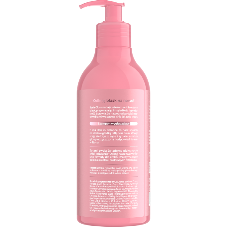 ONLYBIO HAIR IN BALANCE GLOSS Szampon wygładzający 400ml