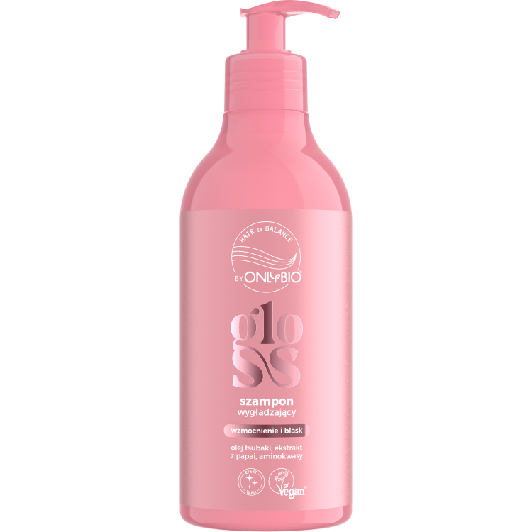 ONLYBIO HAIR IN BALANCE GLOSS Szampon wygładzający 400ml