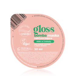 ONLYBIO HAIR IN BALANCE GLOSS BOMBA maska nabłyszczająca 30ml ONLYBIO HAIR IN BALANCE GLOSS BOMBA maska nabłyszczająca 30ml